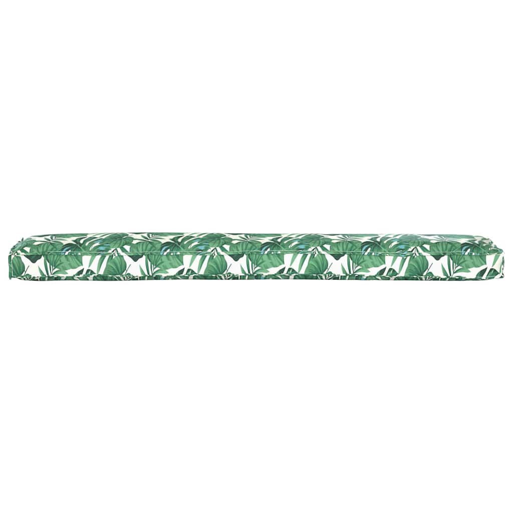 vidaXL Coussin de palette à motif feuilles florales 200 x 40 x 8 cm Tissu Oxford