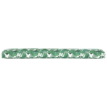 vidaXL Coussin de palette à motif feuilles florales 200 x 40 x 8 cm Tissu Oxford