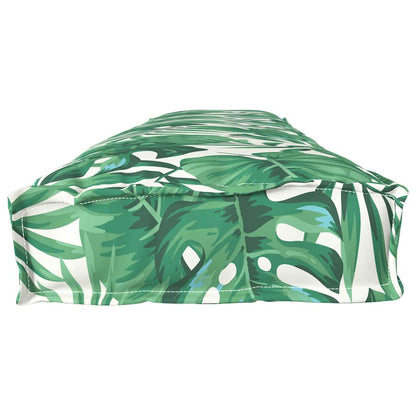 vidaXL Coussin de palette à motif feuilles florales 200 x 40 x 8 cm Tissu Oxford