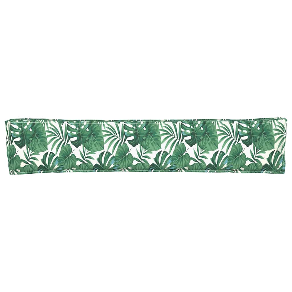 vidaXL Coussin de palette à motif feuilles florales 200 x 40 x 8 cm Tissu Oxford