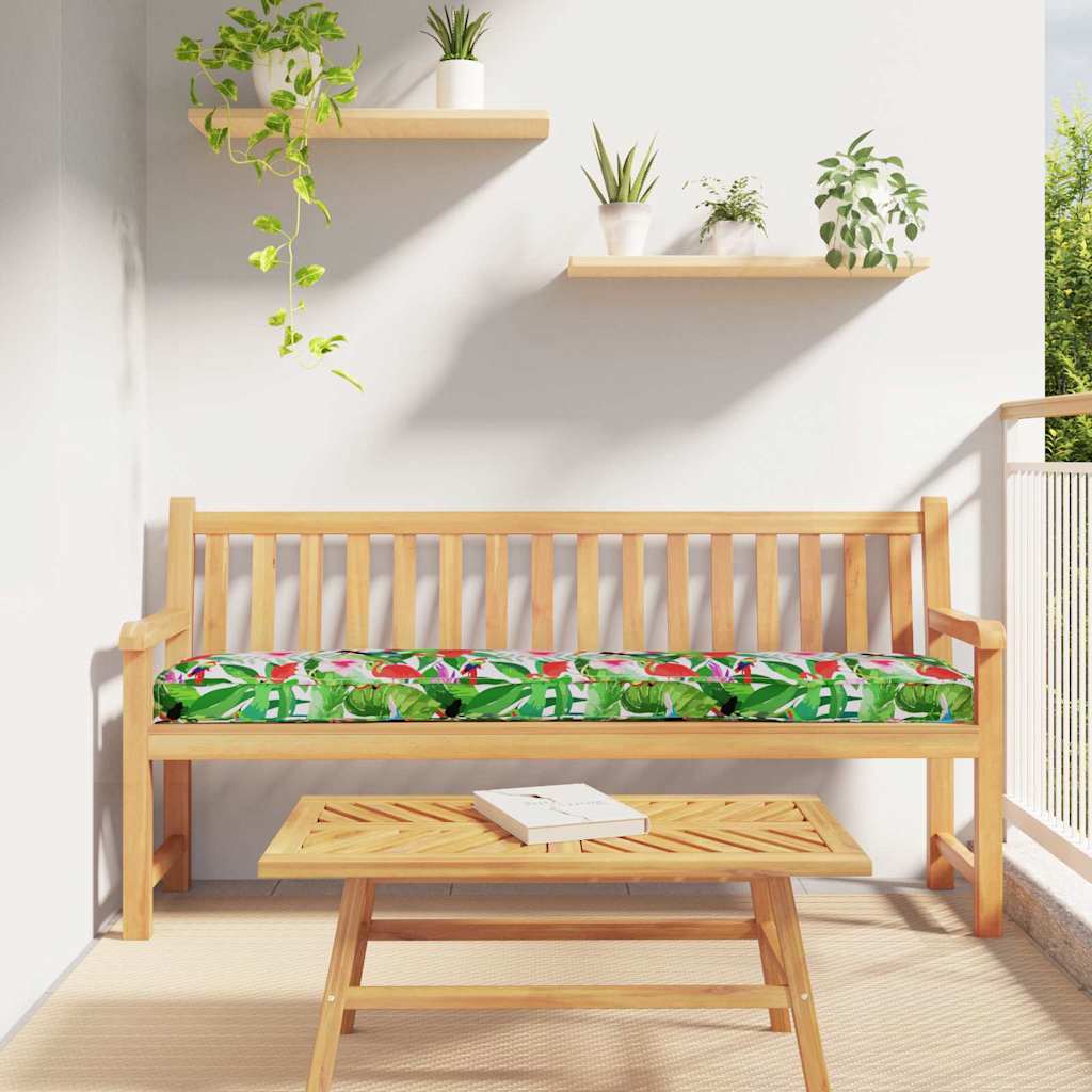 vidaXL Coussin de palette à motif floral jungle tropicale 200 x 40 x 8 cm