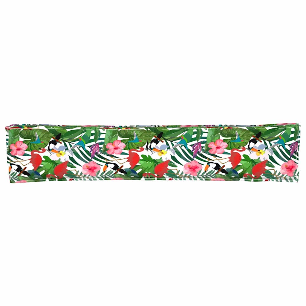 vidaXL Coussin de palette à motif floral jungle tropicale 200 x 40 x 8 cm
