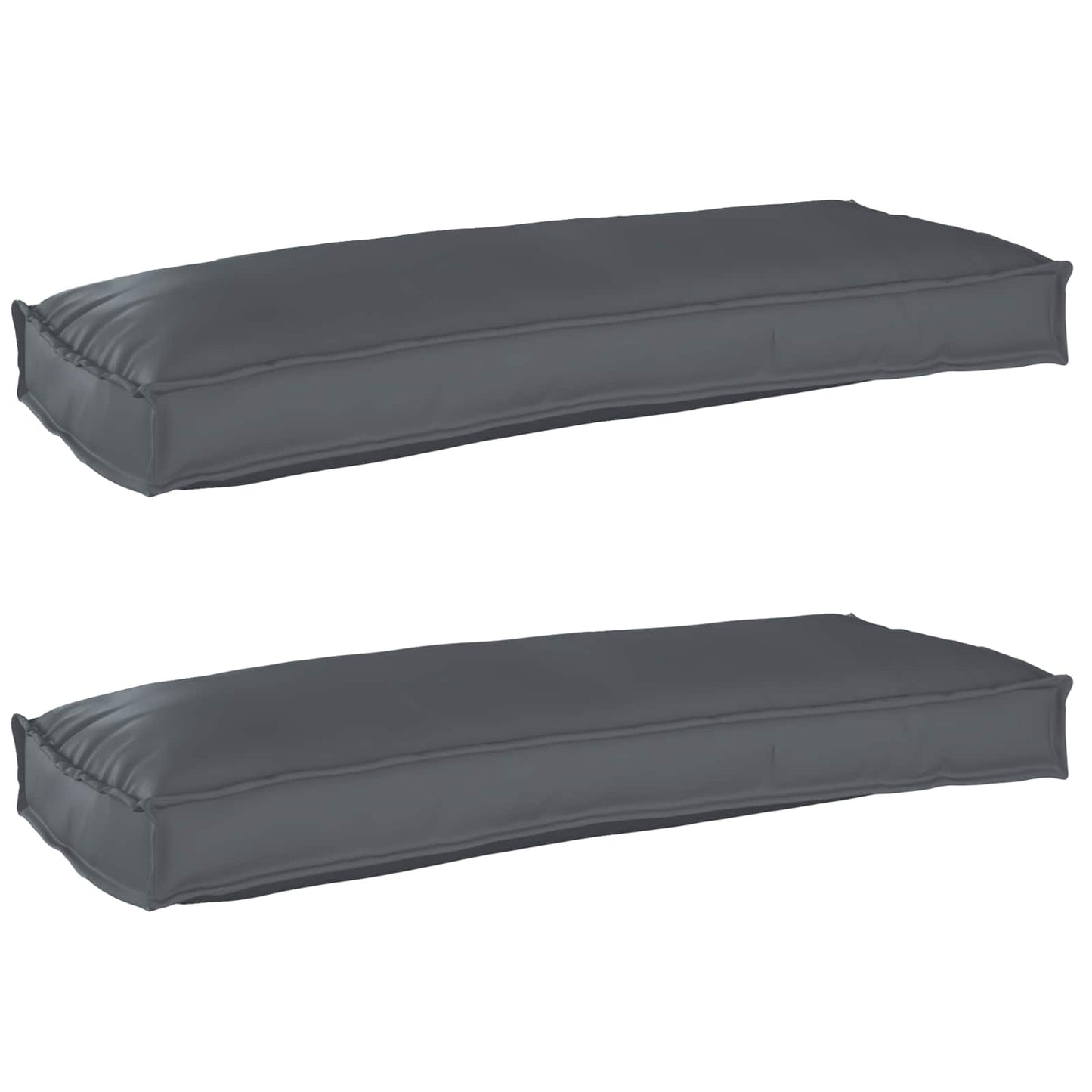 vidaXL Ensemble de coussins de palette 2 pcs Anthracite 100 x 40 x 8 cm Tissu Oxford