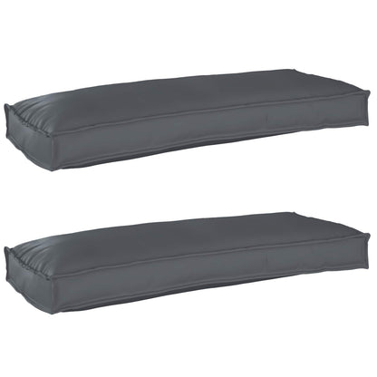 vidaXL Ensemble de coussins de palette 2 pcs Anthracite 100 x 40 x 8 cm Tissu Oxford