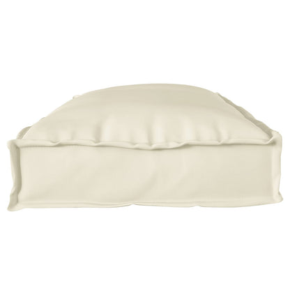 vidaXL Set de coussins de palette 2 pcs Crème 100 x 40 x 8 cm Tissu Oxford