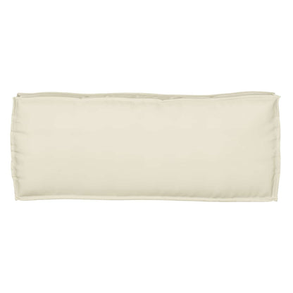 vidaXL Set de coussins de palette 2 pcs Crème 100 x 40 x 8 cm Tissu Oxford