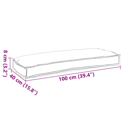 vidaXL Palettenkissenset 2 pcs Schwarz 100 x 40 x 8 cm Oxford-Stoff