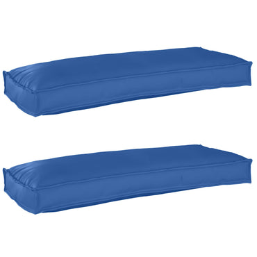 vidaXL Set de coussins de palette 2 pcs Bleu roi 100 x 40 x 8 cm Tissu Oxford