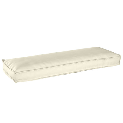 vidaXL Lot de 2 coussins pour palettes Crème 120 x 40 x 8 cm Tissu Oxford