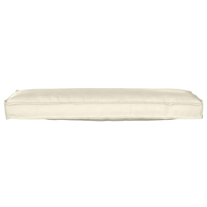 vidaXL Lot de 2 coussins pour palettes Crème 120 x 40 x 8 cm Tissu Oxford