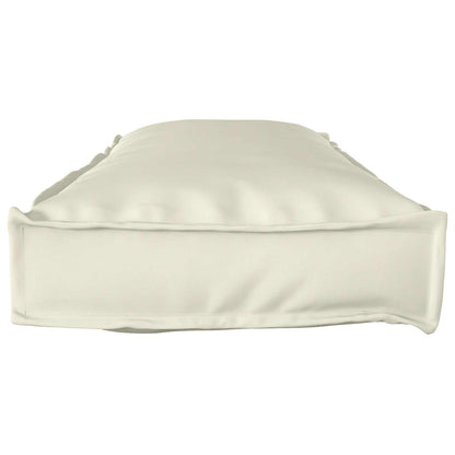 vidaXL Lot de 2 coussins pour palettes Crème 120 x 40 x 8 cm Tissu Oxford