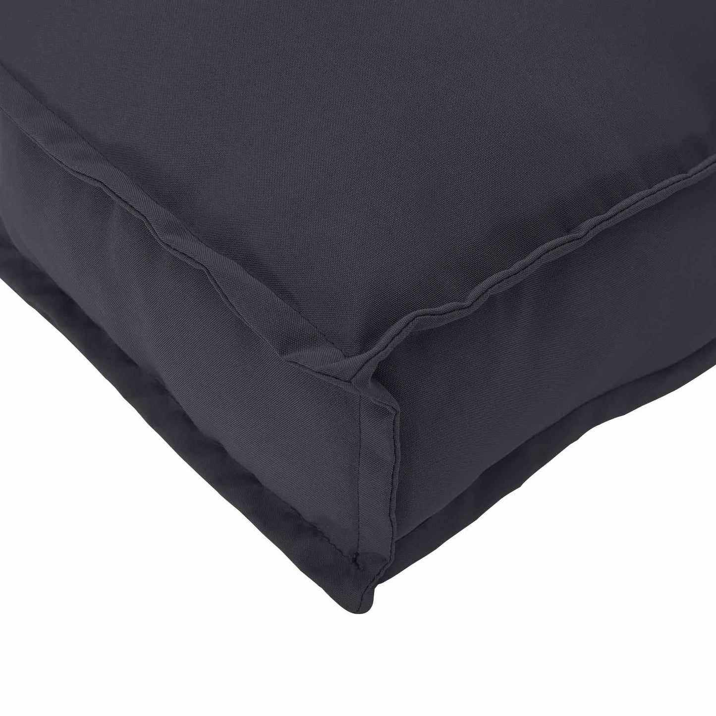 vidaXL Ensemble de 2 coussins de palette Noir 120 x 40 x 8 cm Tissu Oxford