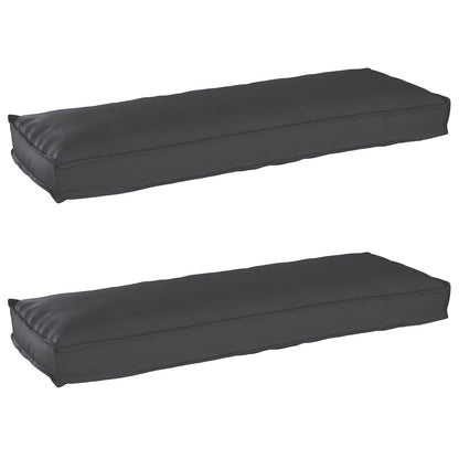 vidaXL Ensemble de 2 coussins de palette Noir 120 x 40 x 8 cm Tissu Oxford