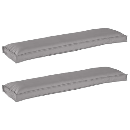 vidaXL Palettenkissenset 2 pcs Grau 150 x 40 x 8 cm Oxford-Stoff