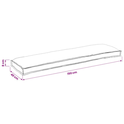 vidaXL Palettenkissenset 2 pcs Creme 150 x 40 x 8 cm Oxford-Stoff