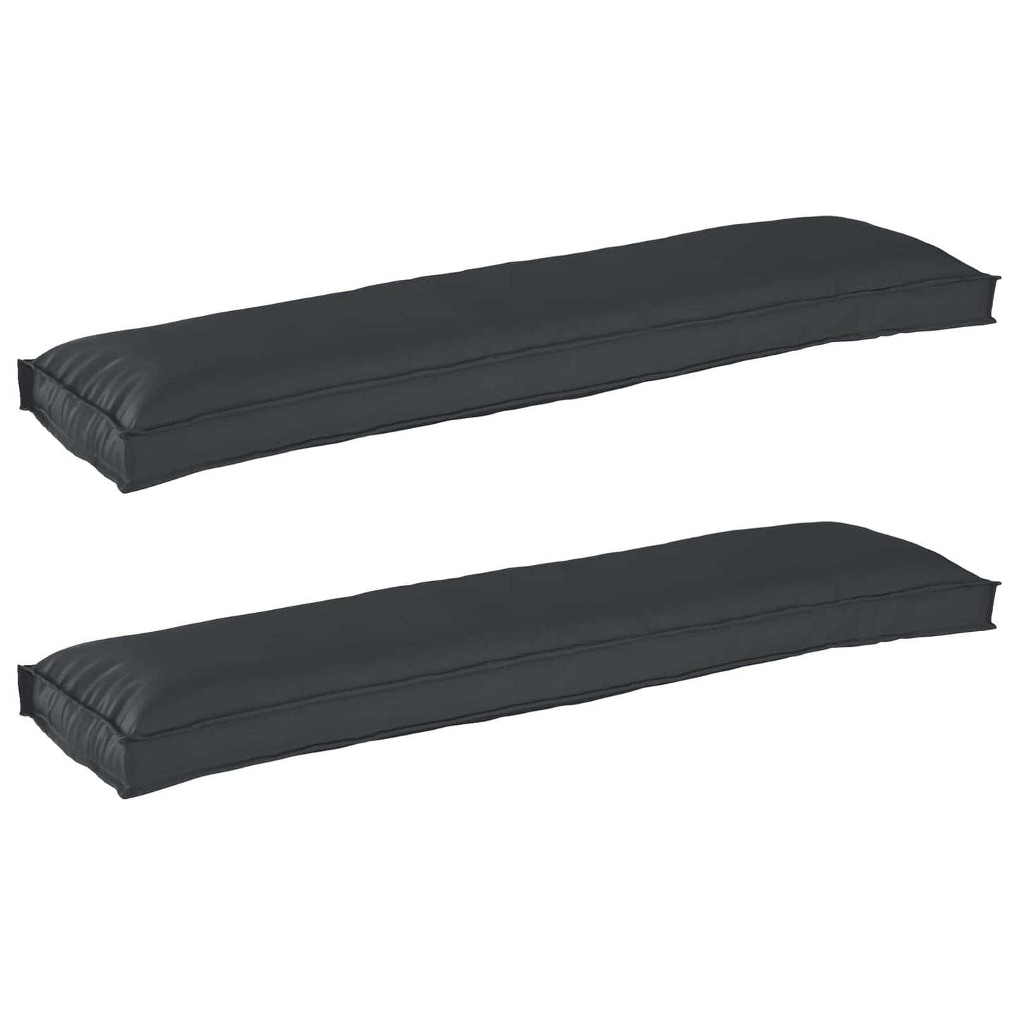 vidaXL Palettenkissenset 2 pcs Schwarz 150 x 40 x 8 cm Oxford-Stoff