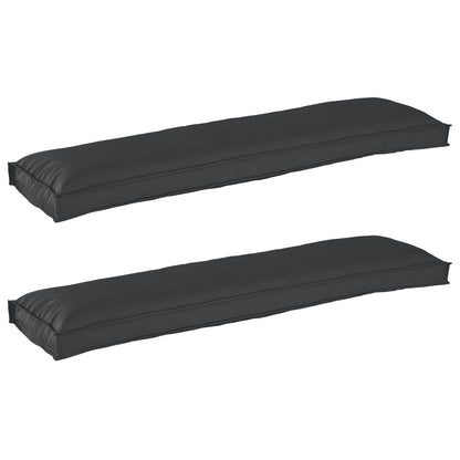 vidaXL Palettenkissenset 2 pcs Schwarz 150 x 40 x 8 cm Oxford-Stoff