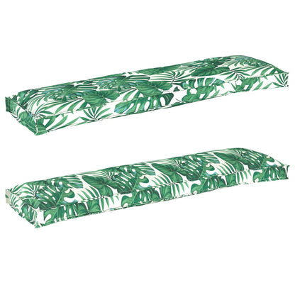 vidaXL Palettenkissenset Floral 2 pcs Blattmuster 150 x 40 x 8 cm