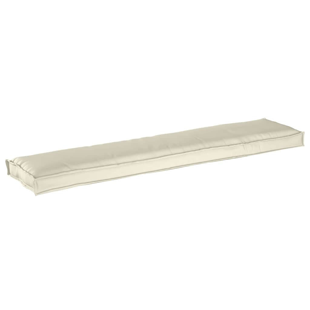 vidaXL Pallet Kissen Set 2 pcs Creme 180 x 40 x 8 cm 100% Polyester