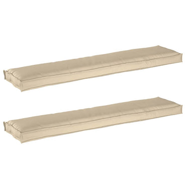 vidaXL Pallet Kissen Set 2 pcs Beige 180 x 40 x 8 cm 100% Polyester