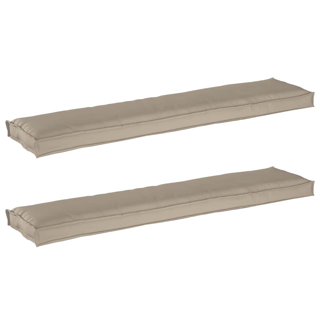 vidaXL Pallet Kissen Set 2 pcs Taupe 180 x 40 x 8 cm 100% Polyester