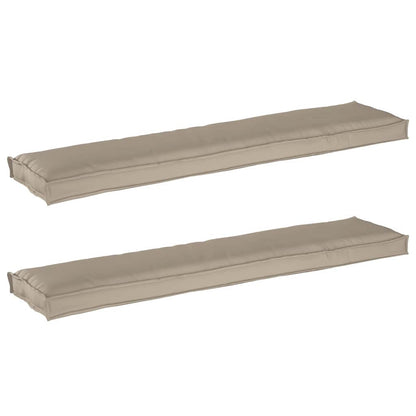 vidaXL Pallet Kissen Set 2 pcs Taupe 180 x 40 x 8 cm 100% Polyester
