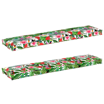 vidaXL Palettenkissenset 2 pcs Tropischer Dschungel 180 x 40 x 8 cm