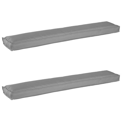 vidaXL Palettenkissenset 2 pcs Grau 200 x 40 x 8 cm Oxford-Gewebe