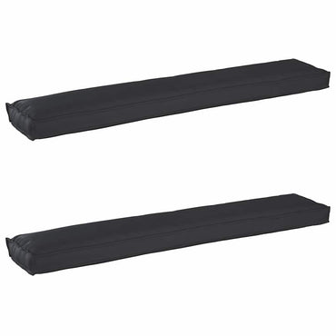 vidaXL Pallet Kissen Set 2 pcs Schwarz 200 x 40 x 8 cm Oxford Stoff
