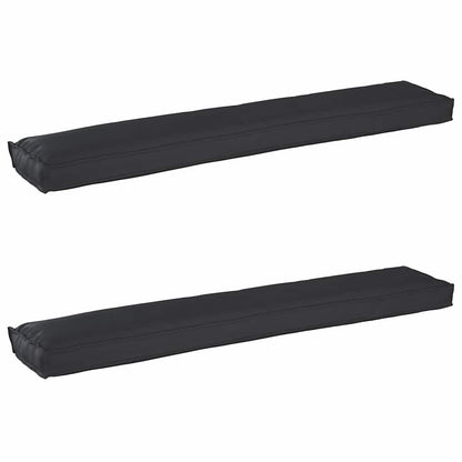 vidaXL Pallet Kissen Set 2 pcs Schwarz 200 x 40 x 8 cm Oxford Stoff