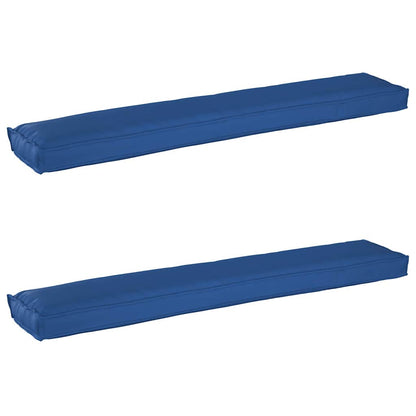 vidaXL Ensemble de coussins de palette 2 pcs Bleu roi 200 x 40 x 8 cm