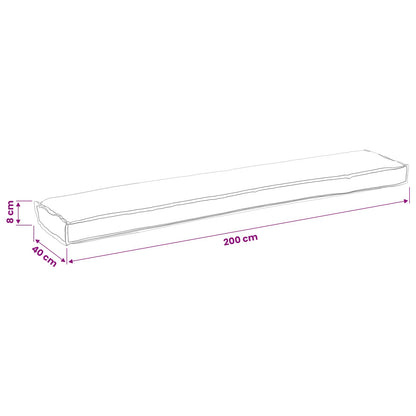 vidaXL Palettenkissenset Floral 2 pcs Blattmuster 200 x 40 x 8 cm