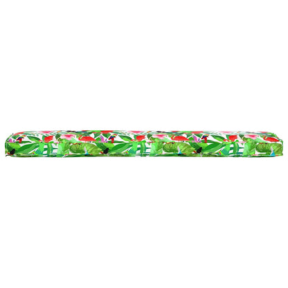 vidaXL Ensemble de coussins de palette 2 pcs Jungle tropicale 200 x 40 x 8 cm