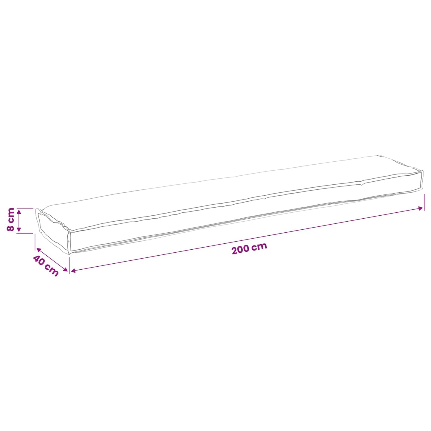 vidaXL Ensemble de coussins de palette 2 pcs Jungle tropicale 200 x 40 x 8 cm