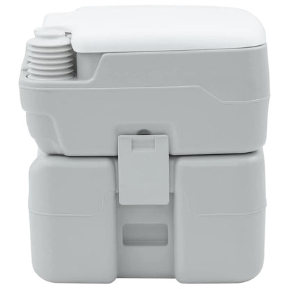 Camping-Toilette Grau und Weiß 41,5 x 36,5 x 42 cm Polyethylen