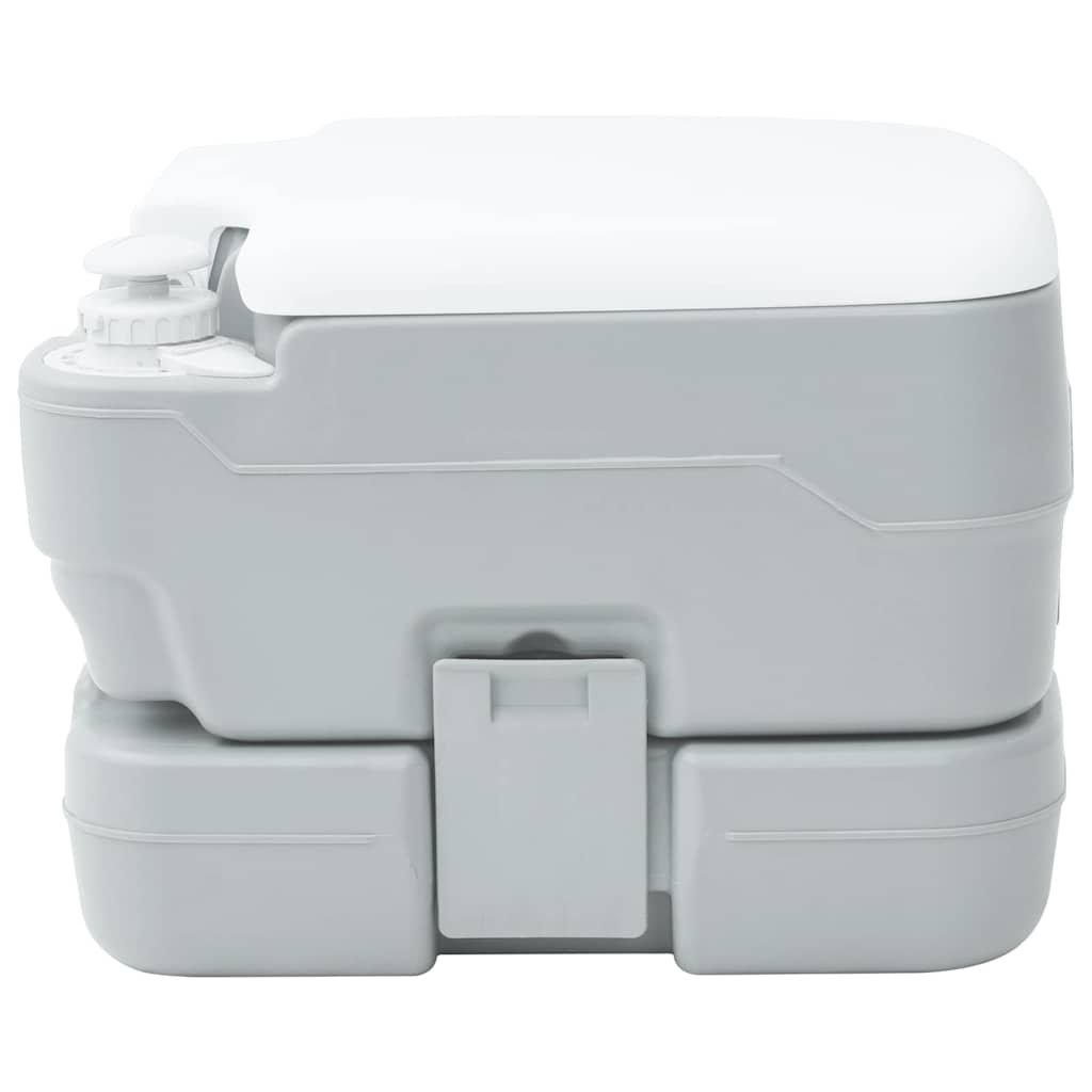 Camping-Toilette Grau und Weiß 41,5 x 36,5 x 30 cm Polyethylen