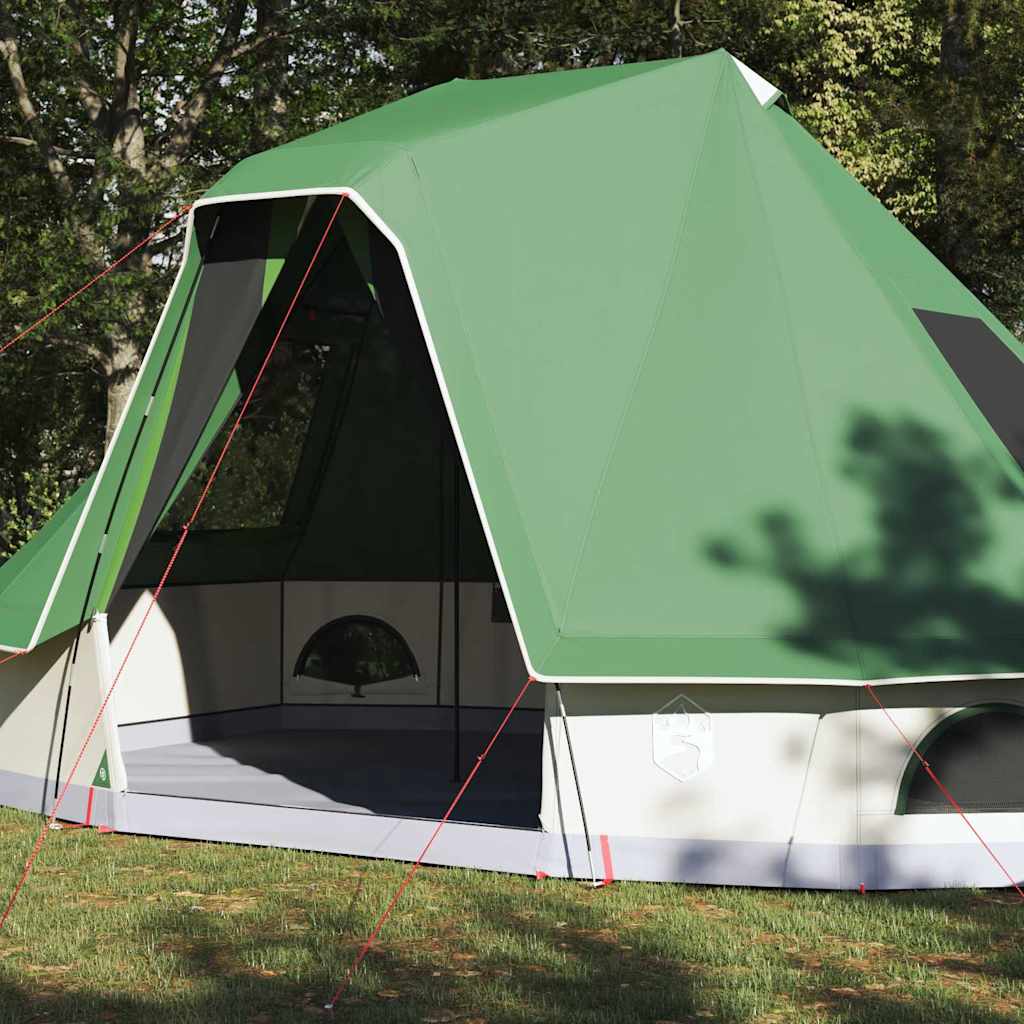 vidaXL Familien-Tipi-Zelt Tipi mit Dach Grün 466 x 310 x 240 cm