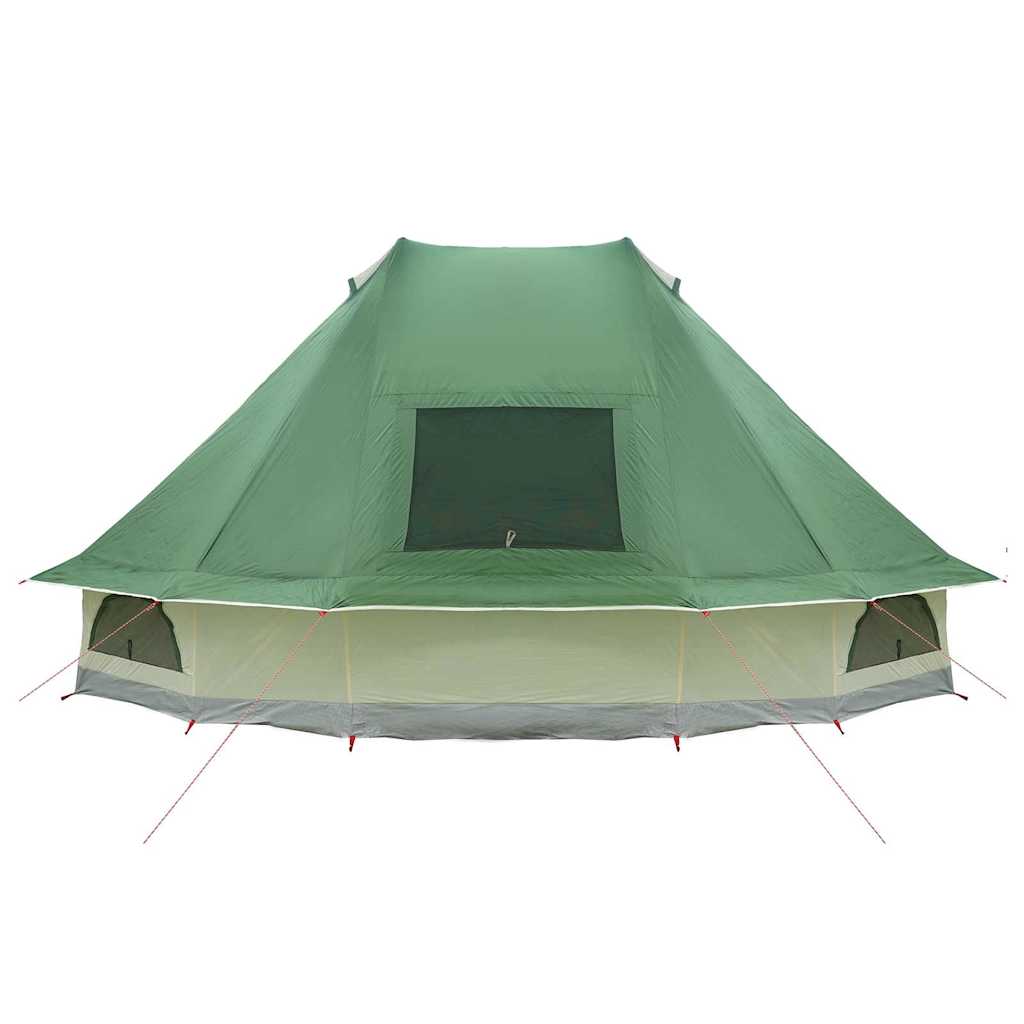 vidaXL Familien-Tipi-Zelt Tipi mit Dach Grün 466 x 310 x 240 cm