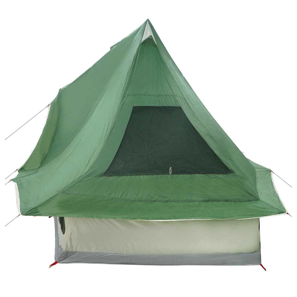 vidaXL Familien-Tipi-Zelt Tipi mit Dach Grün 466 x 310 x 240 cm
