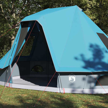 vidaXL Familien-Tipi-Zelt Tipi mit Dach Blau 466 x 310 x 240 cm