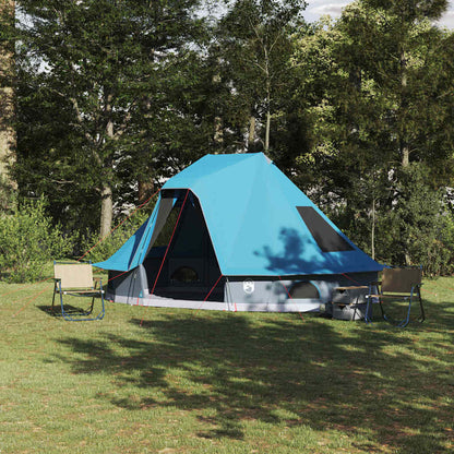 vidaXL Familien-Tipi-Zelt Tipi mit Dach Blau 466 x 310 x 240 cm