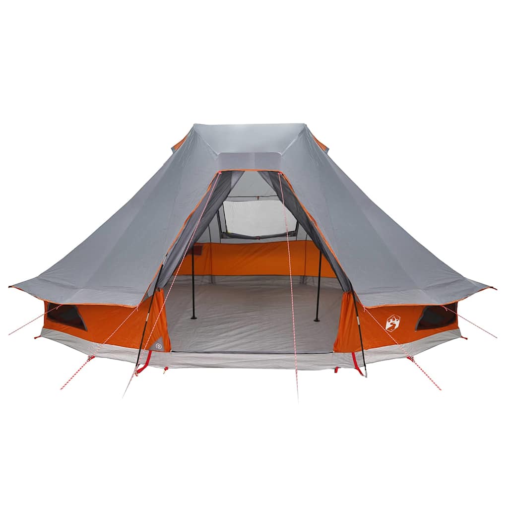 vidaXL Familien-Tipi-Zelt Tipi Grau und Orange 466 x 310 x 240 cm