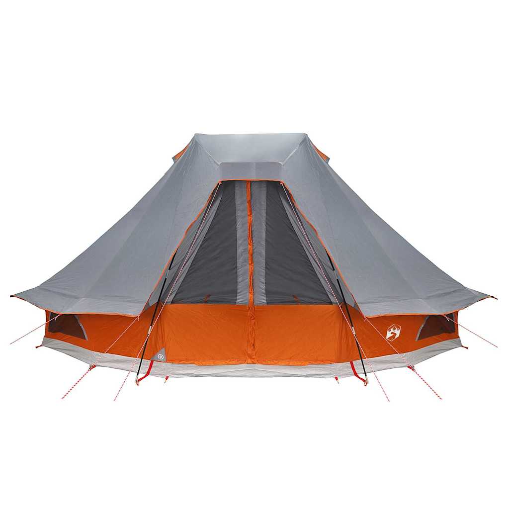 vidaXL Familien-Tipi-Zelt Tipi Grau und Orange 466 x 310 x 240 cm