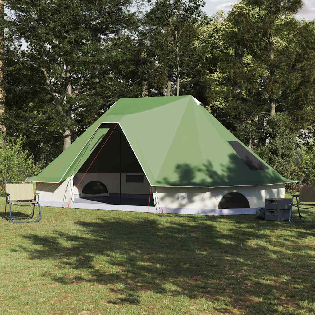 vidaXL Familien-Tipi-Zelt Tipi mit Dach Grün 680 x 430 x 270 cm
