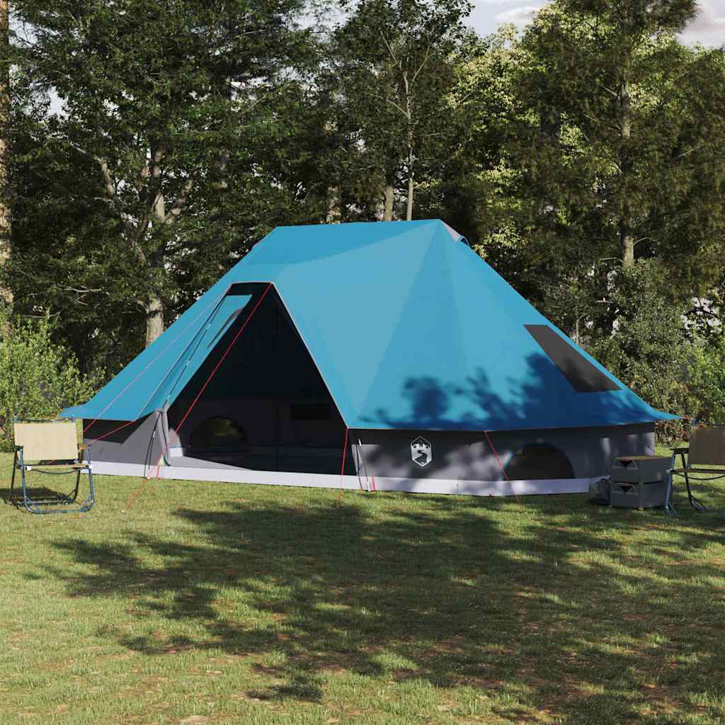 vidaXL Familien-Tipi-Zelt Tipi mit Dach Blau 680 x 430 x 270 cm