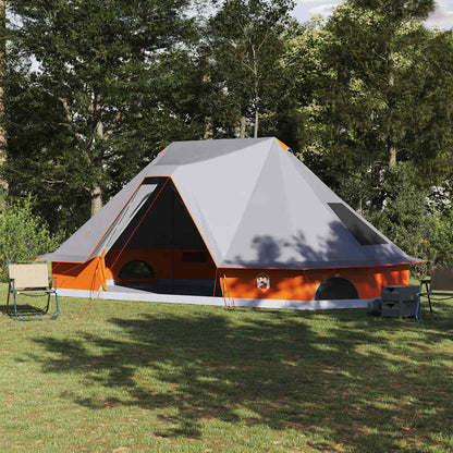 vidaXL Familien-Tipi-Zelt Tipi Grau und Orange 680 x 430 x 270 cm