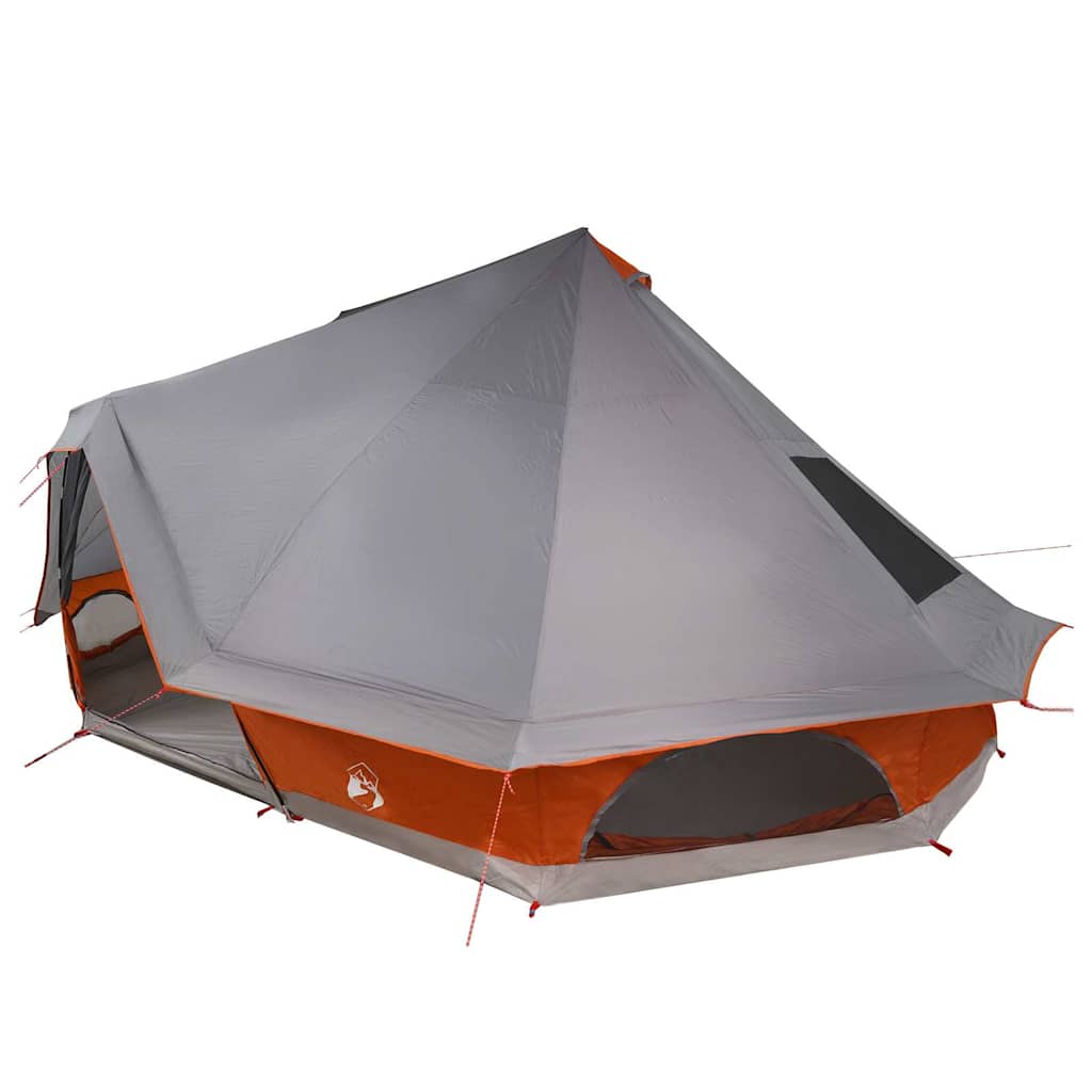 vidaXL Familien-Tipi-Zelt Tipi Grau und Orange 680 x 430 x 270 cm