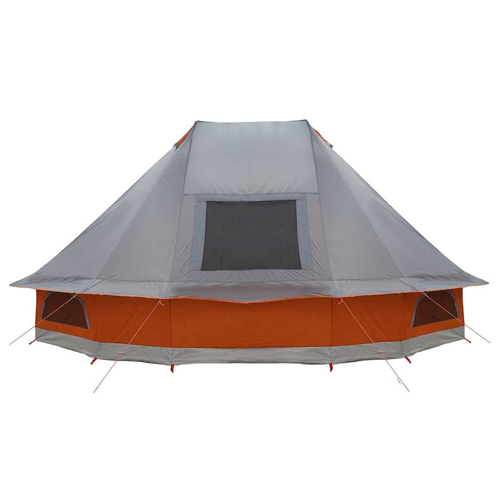 vidaXL Familien-Tipi-Zelt Tipi Grau und Orange 680 x 430 x 270 cm