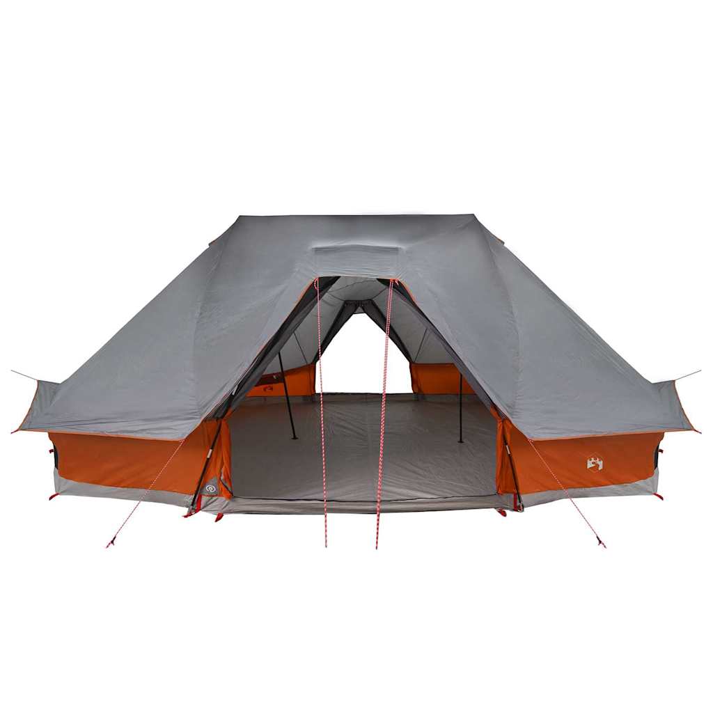 vidaXL Familien-Tipi-Zelt Tipi Grau und Orange 680 x 430 x 270 cm