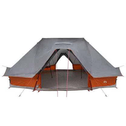 vidaXL Familien-Tipi-Zelt Tipi Grau und Orange 680 x 430 x 270 cm